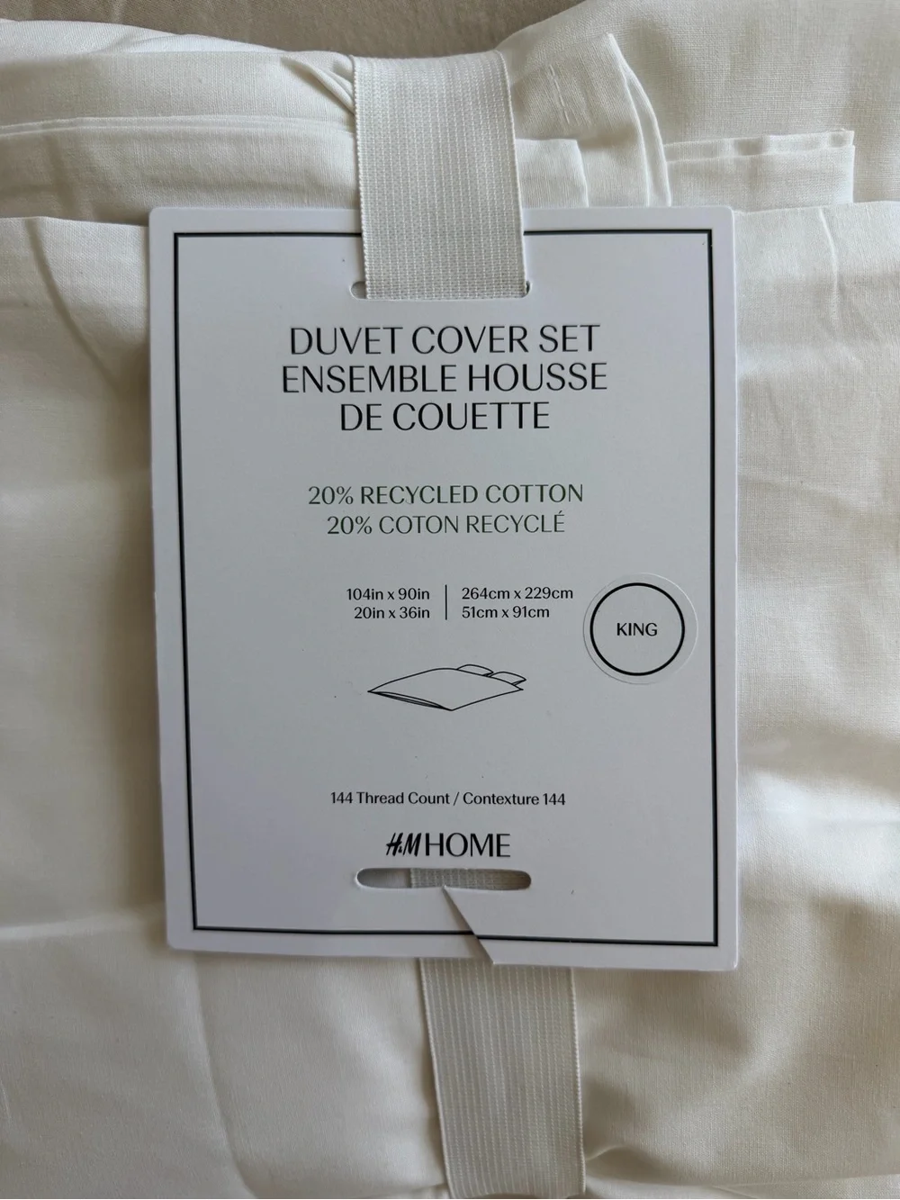 Brand new H&M White Duvet Cover Set - Crisp White Bedding